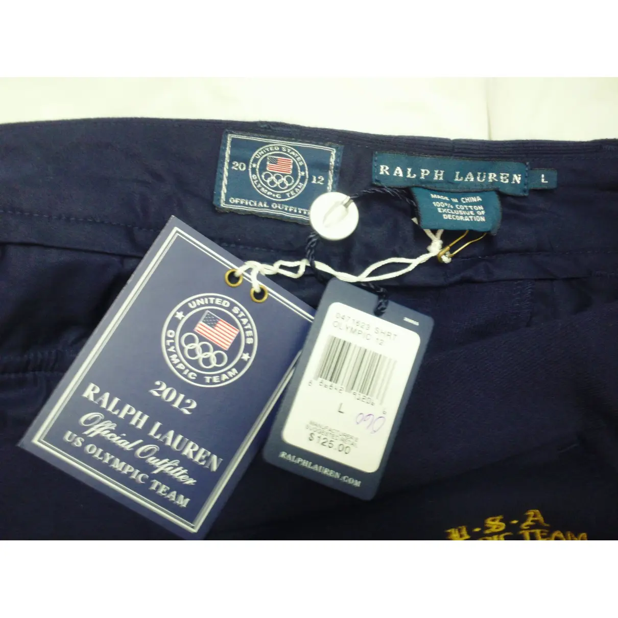 Buy Ralph Lauren Navy Cotton Shorts online
