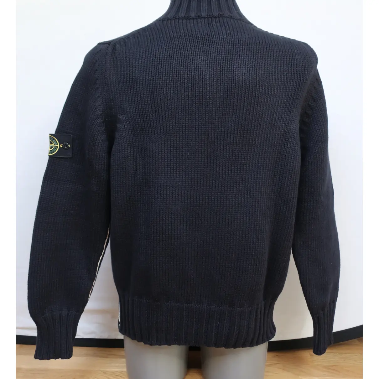 Buy Stone Island Navy Cotton Knitwear & Sweatshirt online