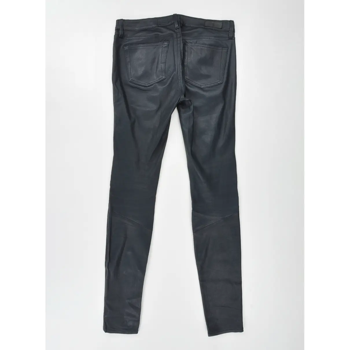 Buy Ag Adriano Goldschmied Leather slim pants online