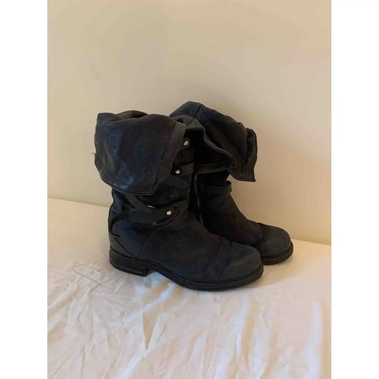 A.S.98 Leather biker boots for sale