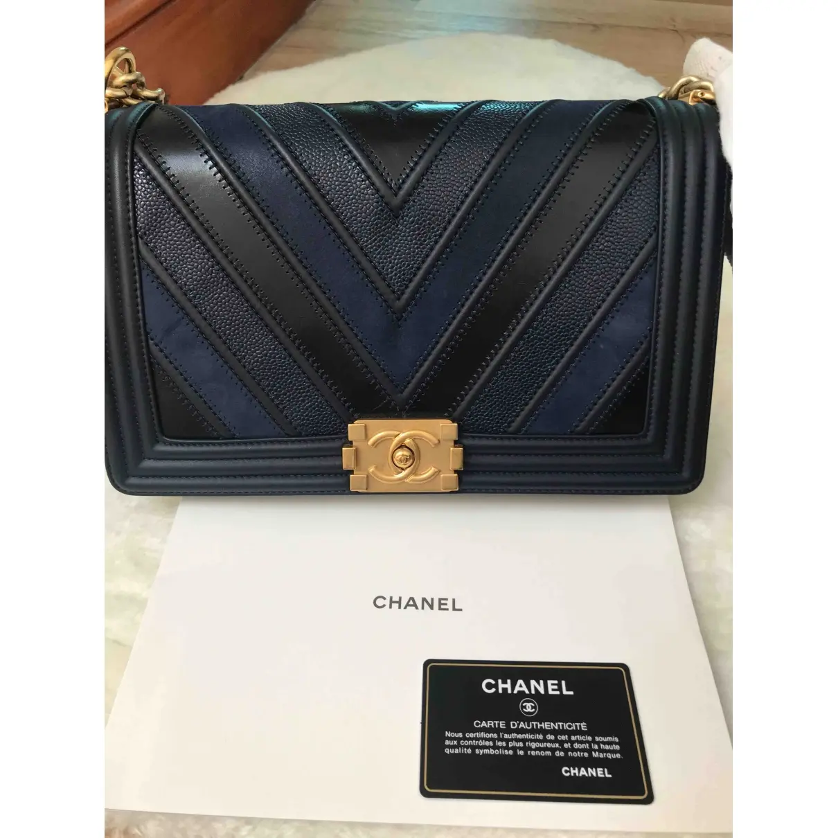 Chanel Boy leather crossbody bag for sale