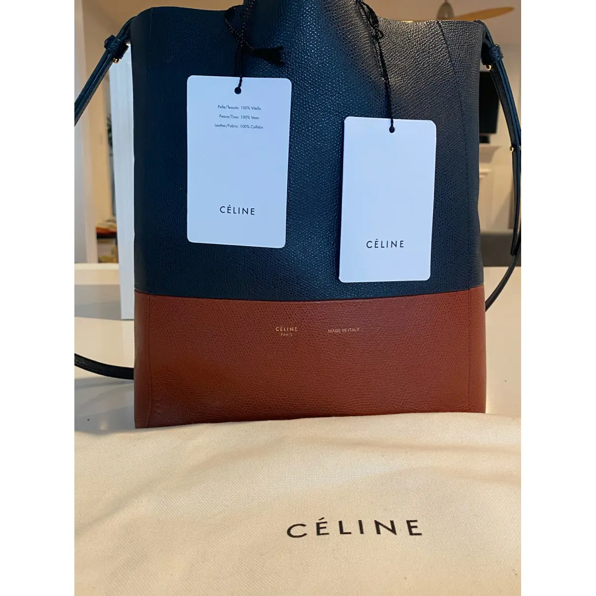 Buy Celine Cabas PM leather tote online