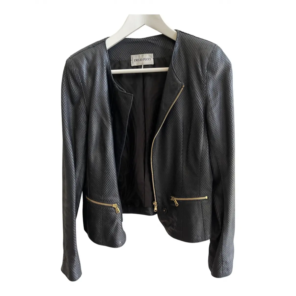 Buy Emilio Pucci Leather biker jacket online
