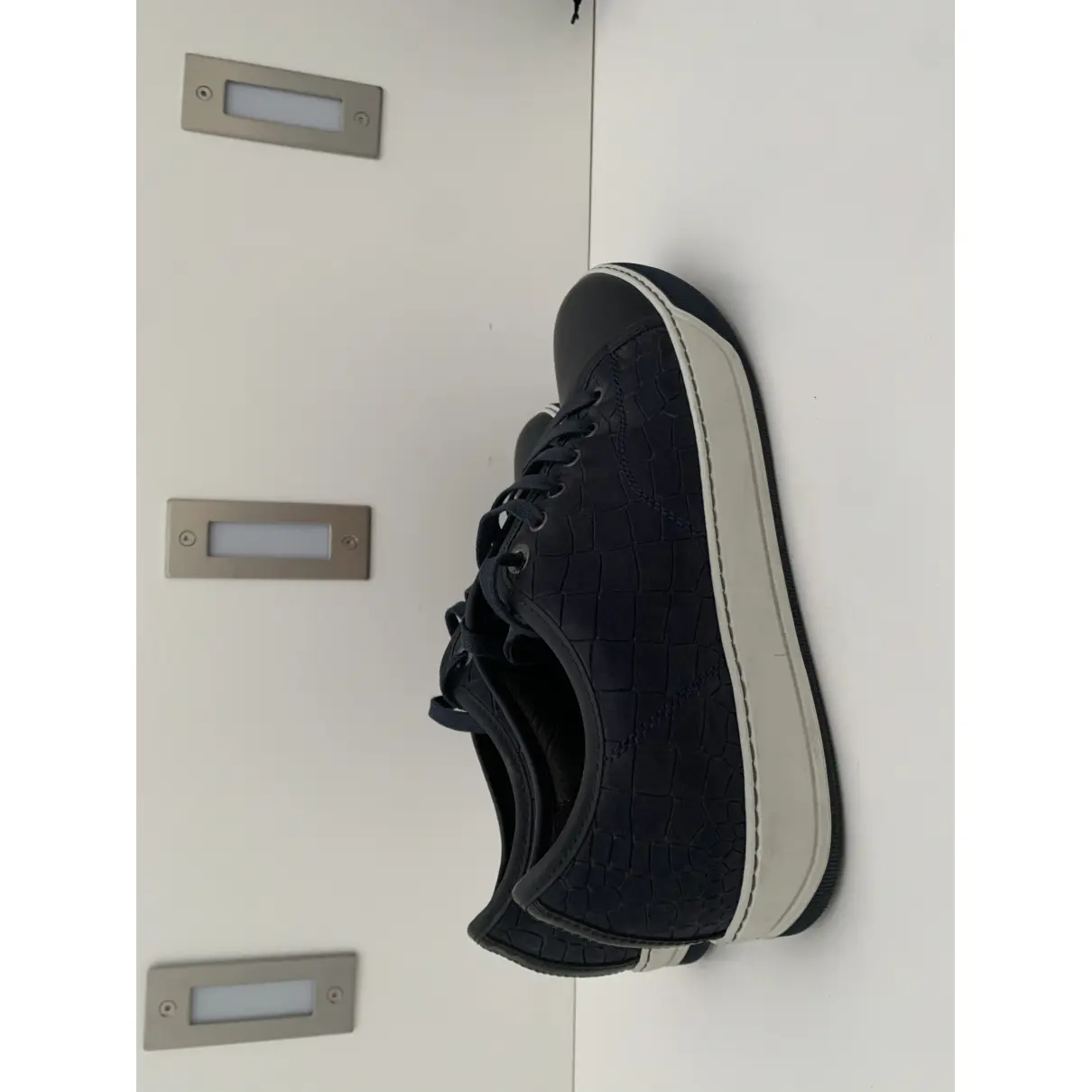 Buy Lanvin Leather low trainers online