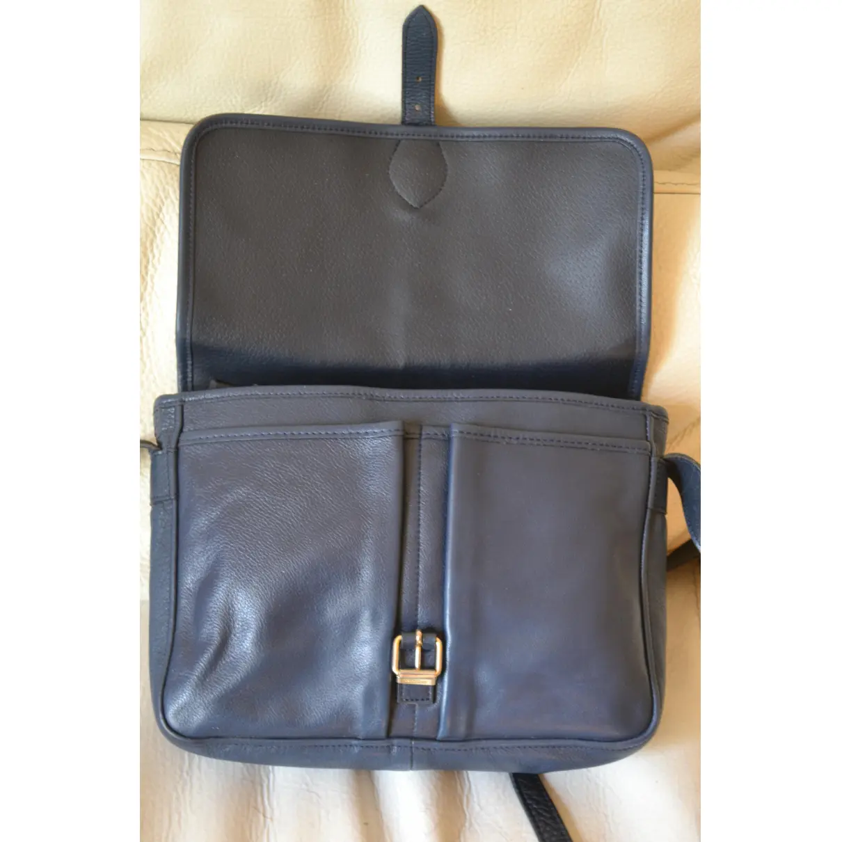 Leather crossbody bag Longchamp - Vintage