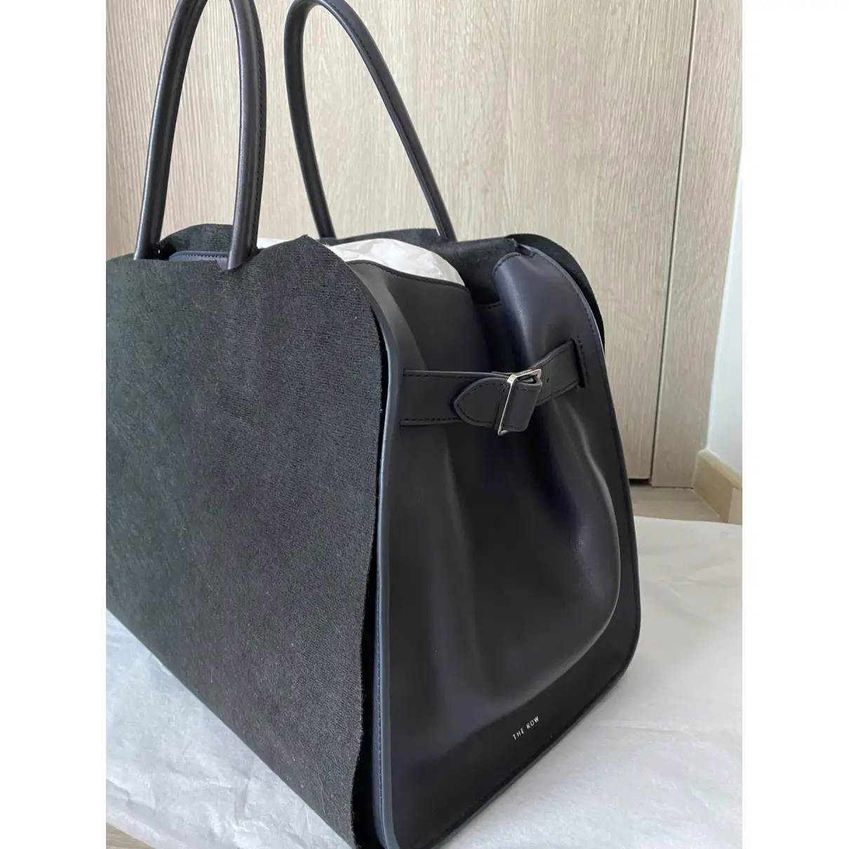 Buy The Row Margaux leather handbag online