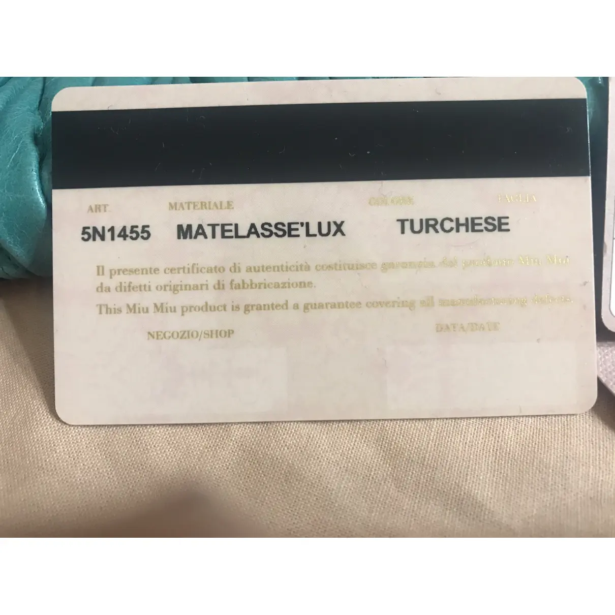 Matelassé leather clutch bag Miu Miu - Vintage