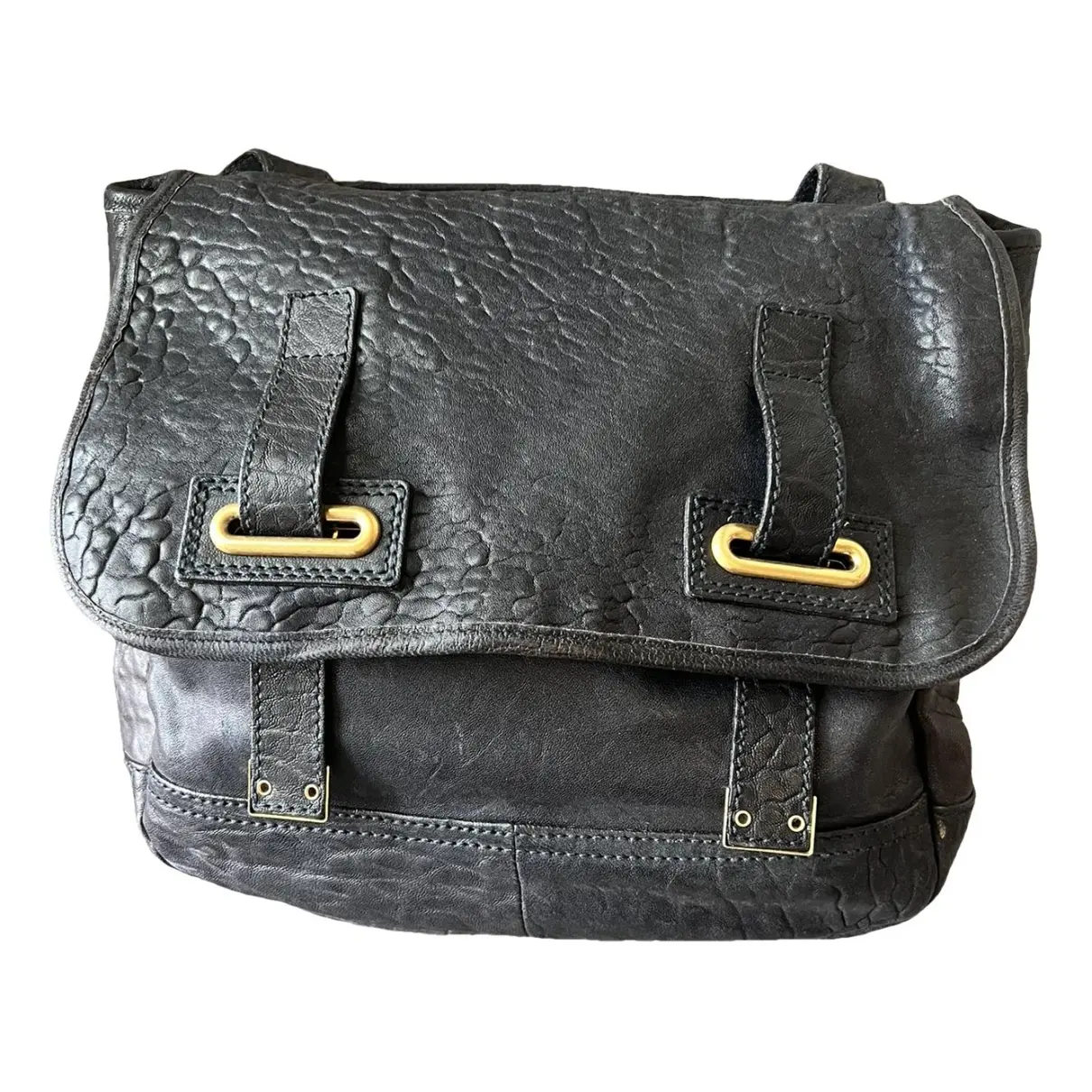 Messenger leather handbag