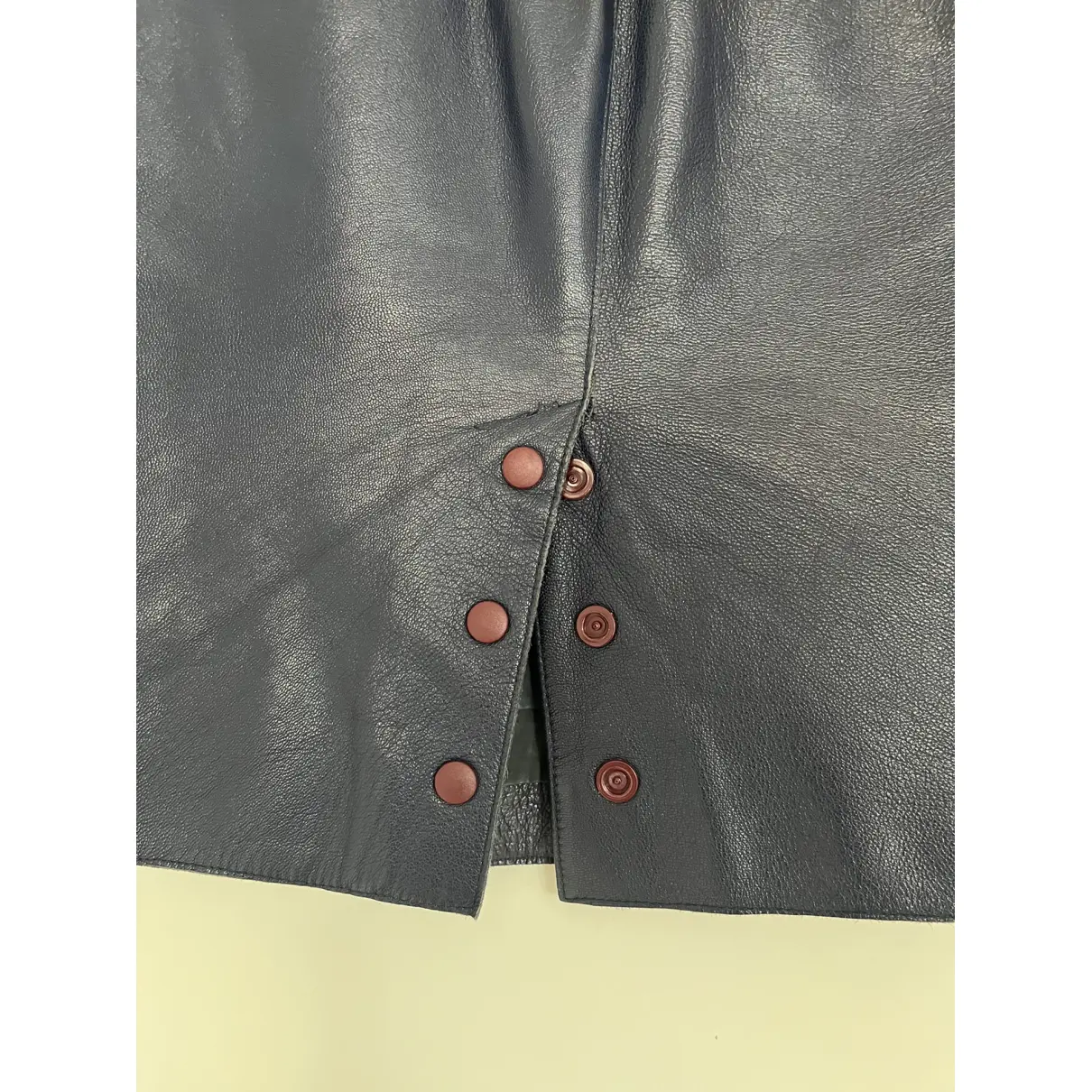 Leather mini skirt Miu Miu