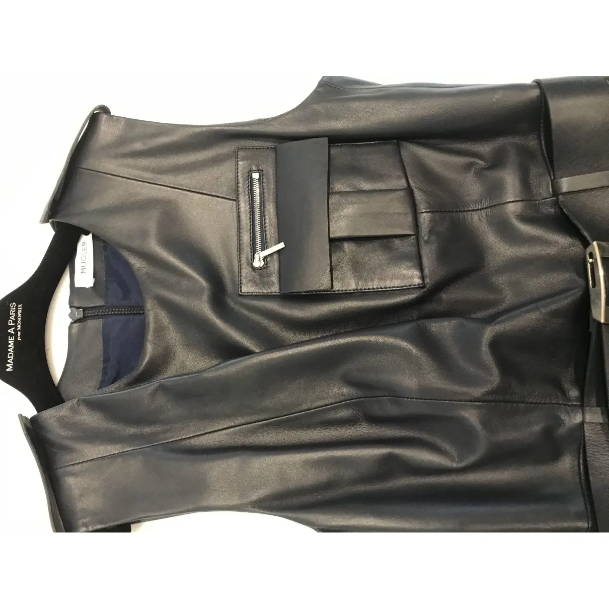 Buy Mugler Leather mini dress online