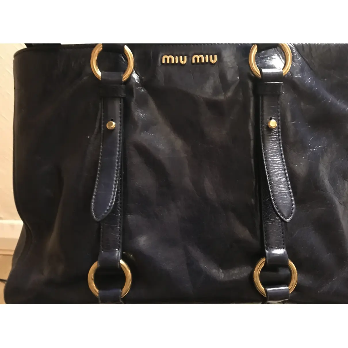 Miu Miu My Miu leather tote for sale