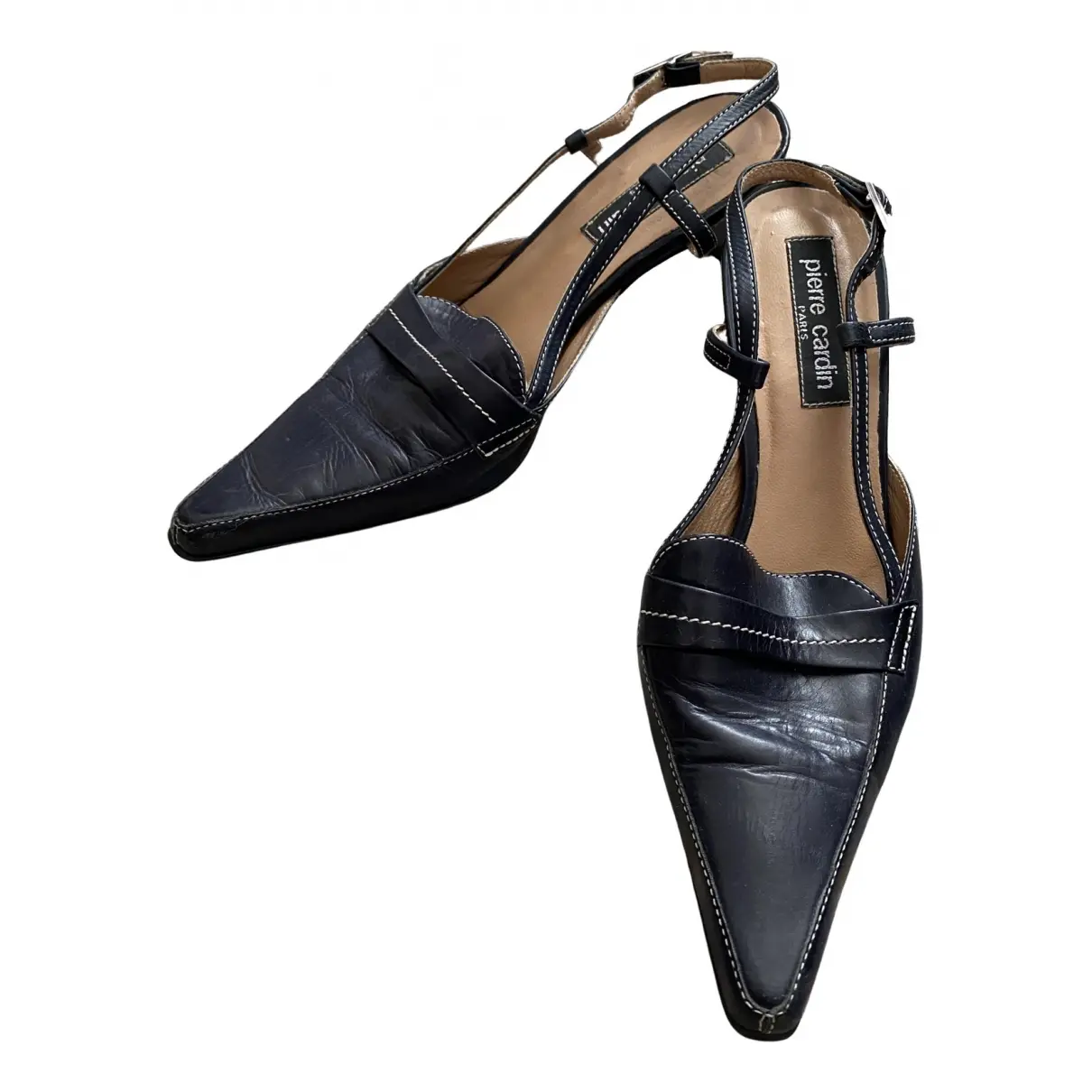 Leather sandal Pierre Cardin - Vintage