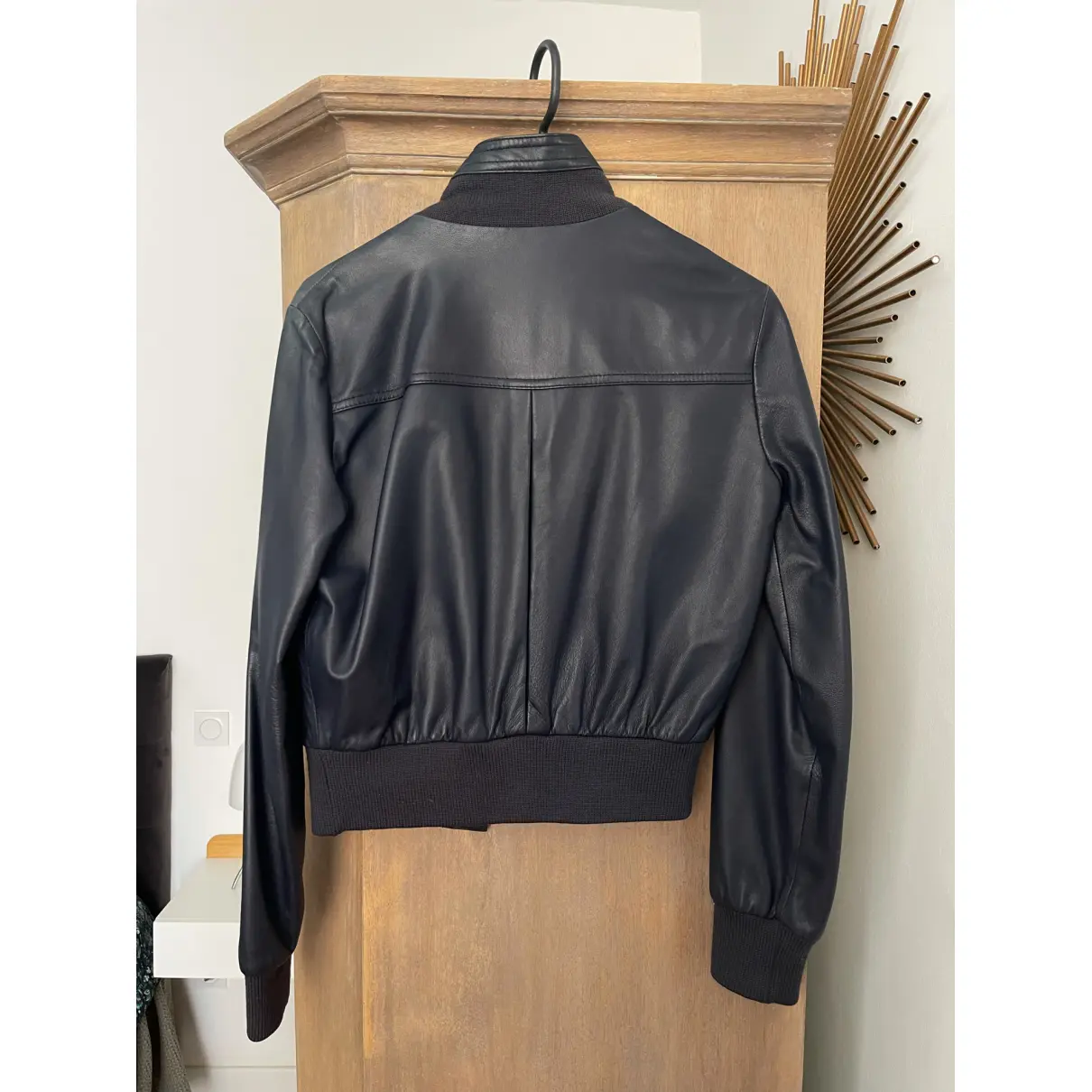 Buy See by Chloé Leather biker jacket online