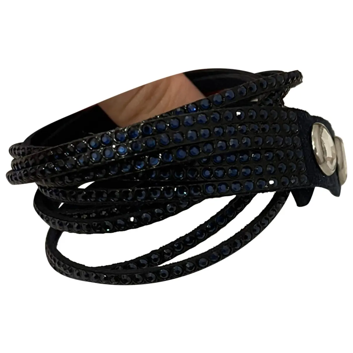 Slake leather bracelet Swarovski
