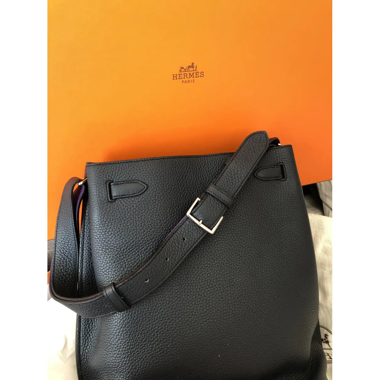 So Kelly leather handbag Hermès