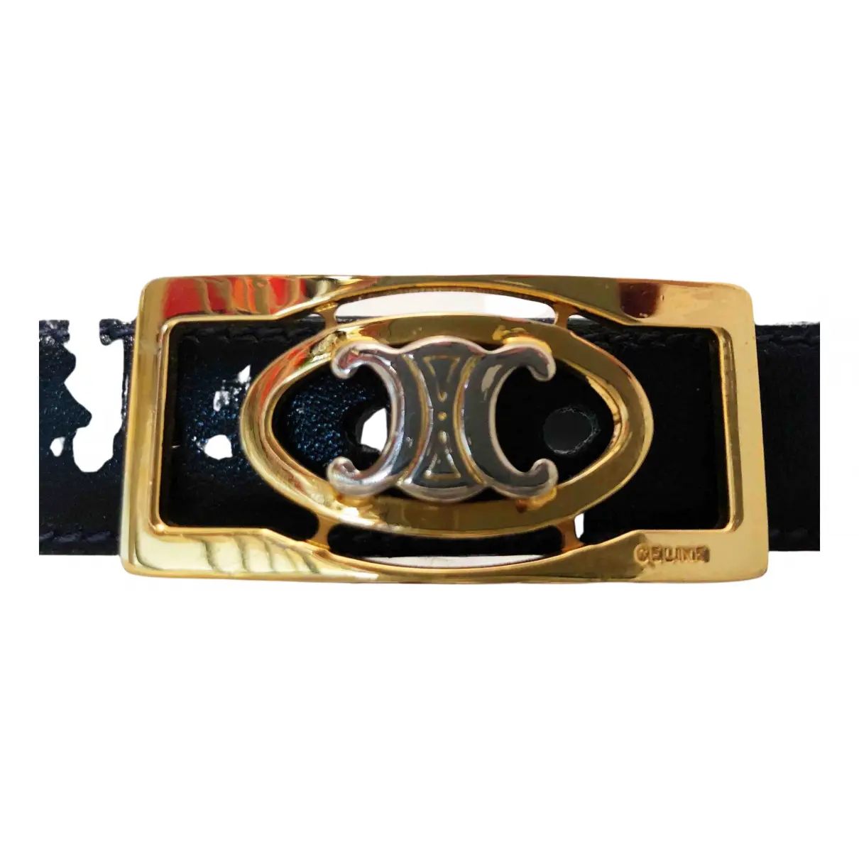 Buy Celine Triomphe leather belt online