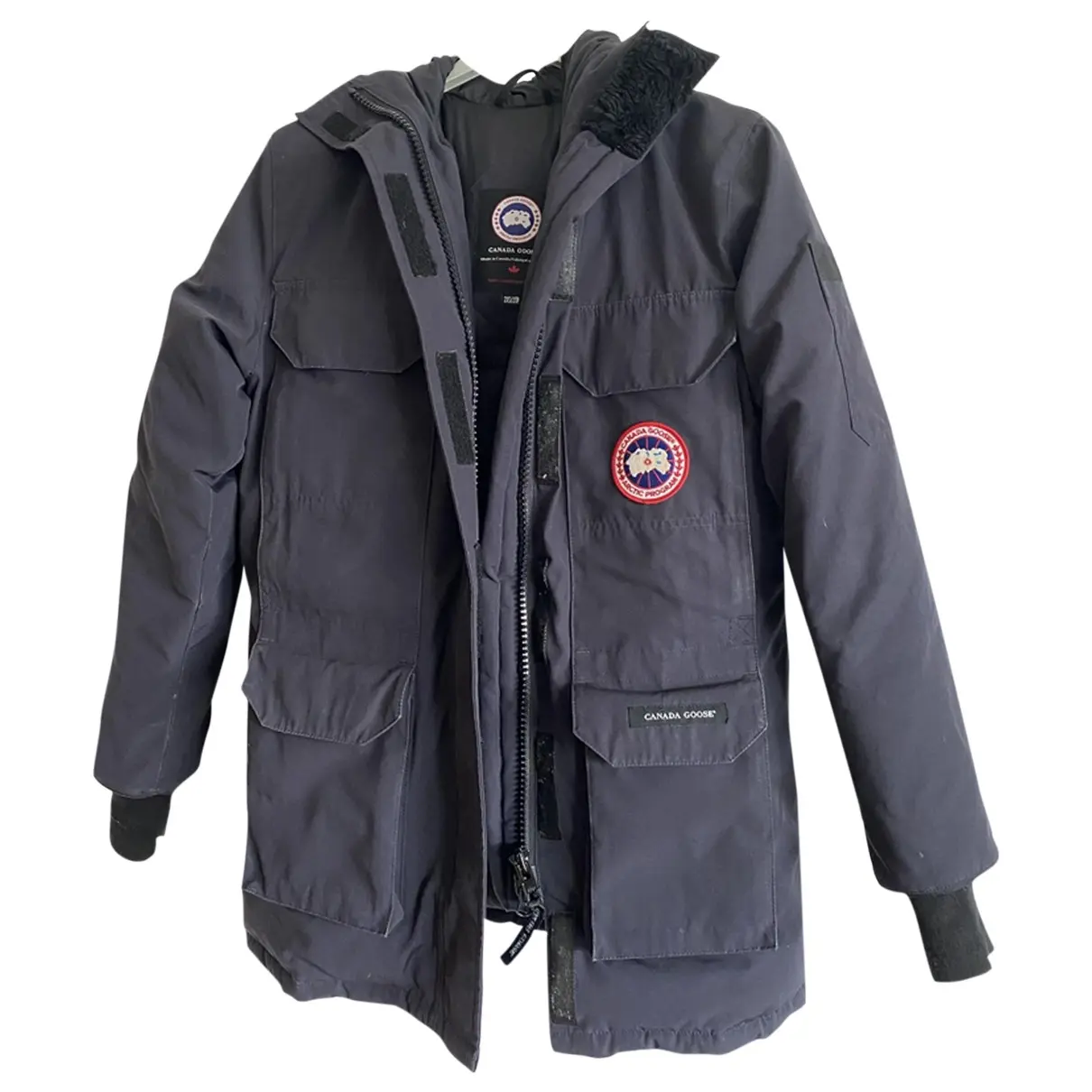 Navy Polyester Coat Expedition Canada Goose