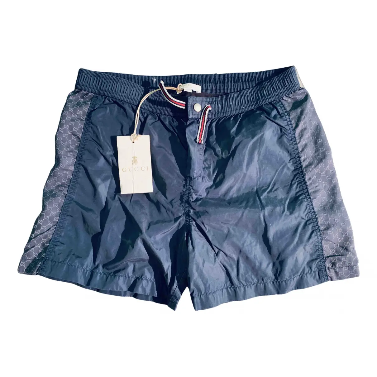 Navy Polyester Shorts Gucci