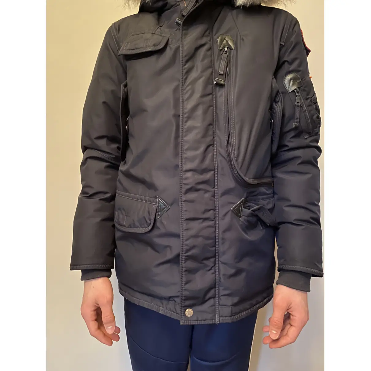 Navy Polyester Jacket & coat Parajumpers