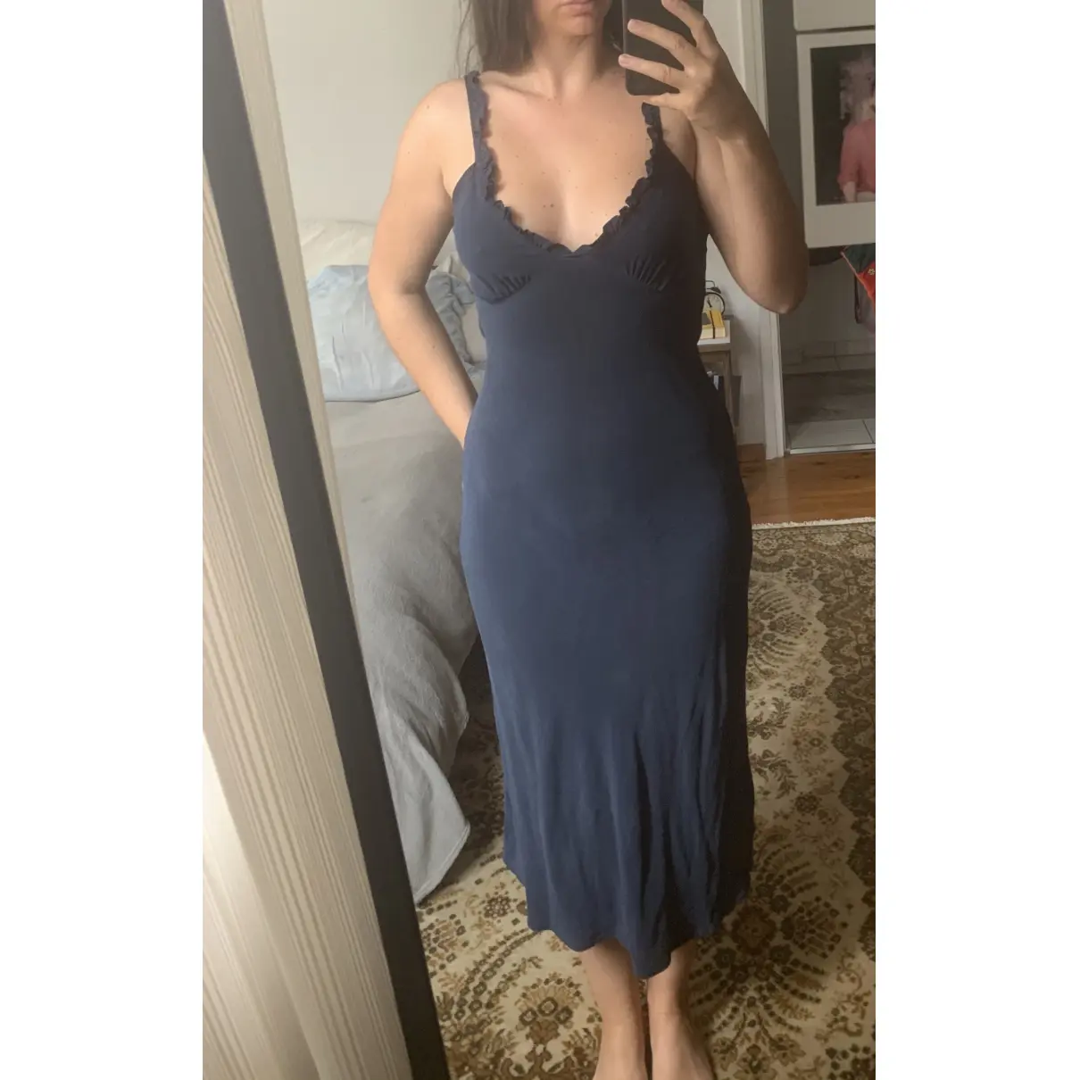 Spring Summer 2019 silk mid-length dress Rouje