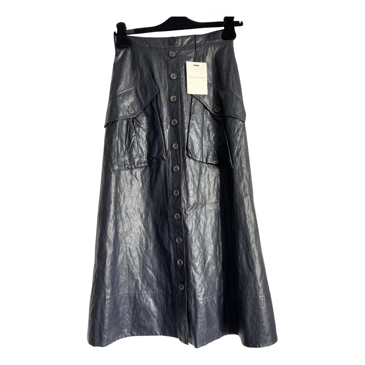 Vegan leather maxi skirt Rejina Pyo