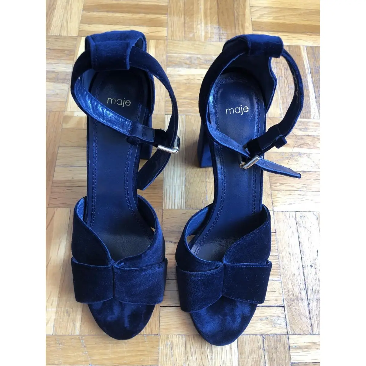 Buy Maje Spring Summer 2019 velvet heels online
