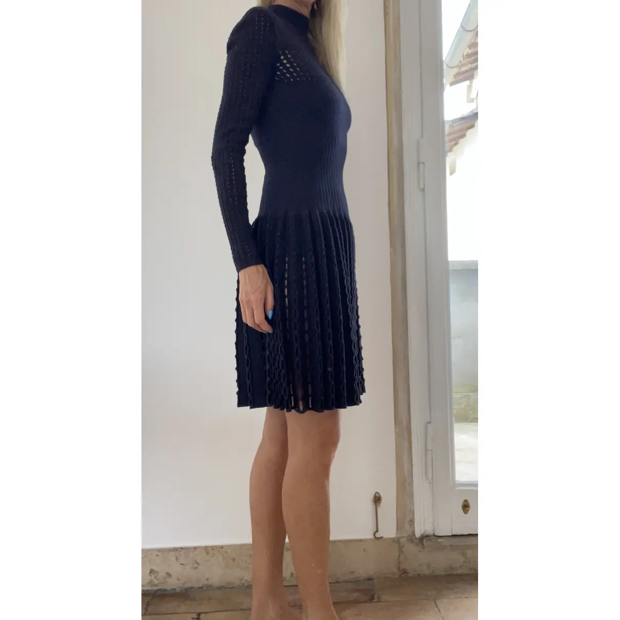 Wool mid-length dress Alaïa