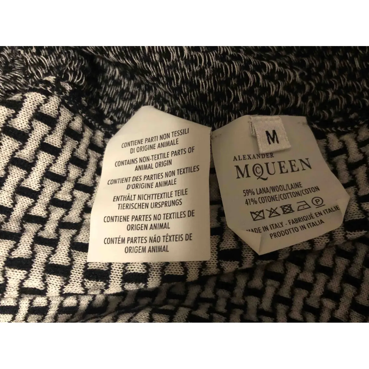 Buy Alexander McQueen Navy Wool Knitwear & Sweatshirt online