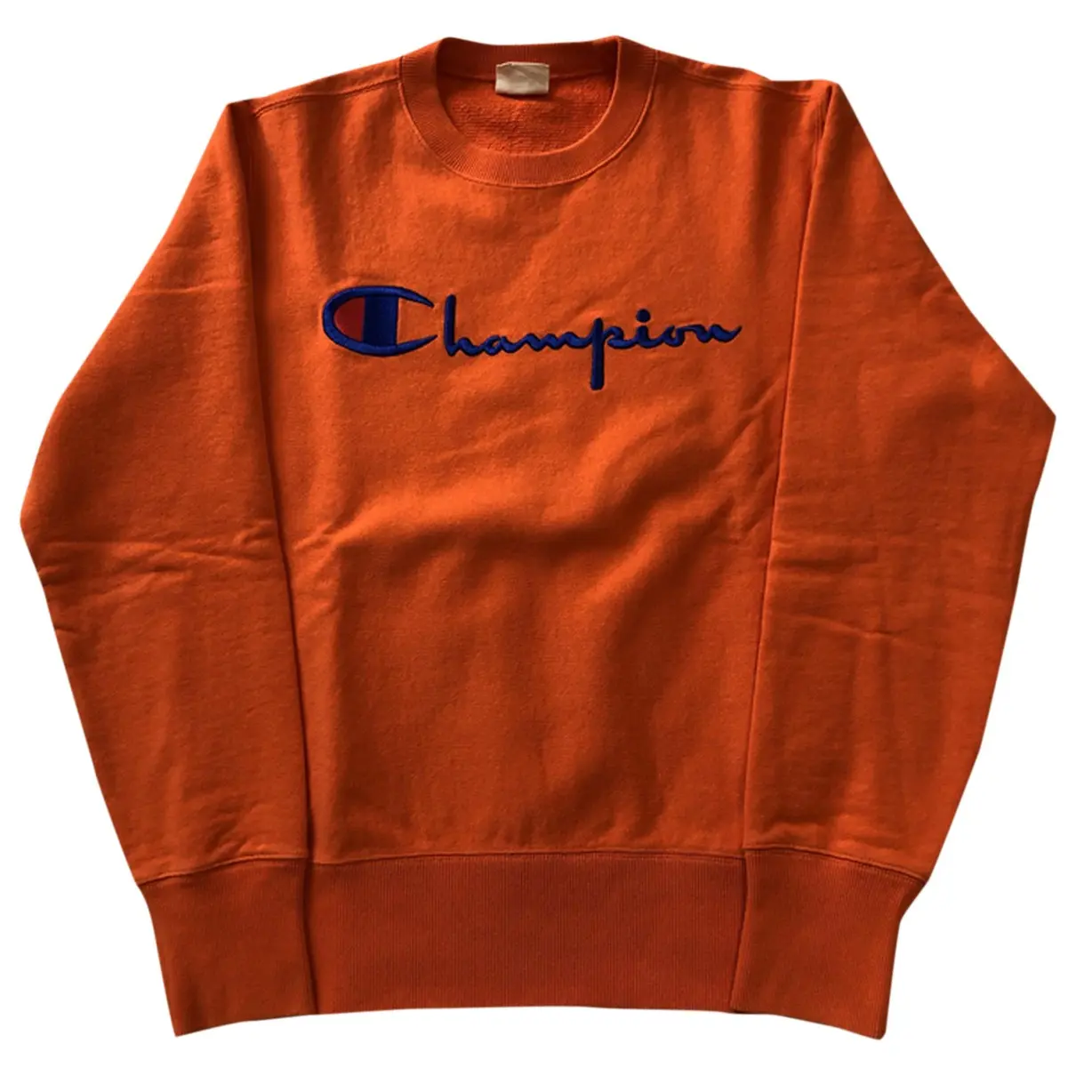 Orange Cotton Knitwear Champion