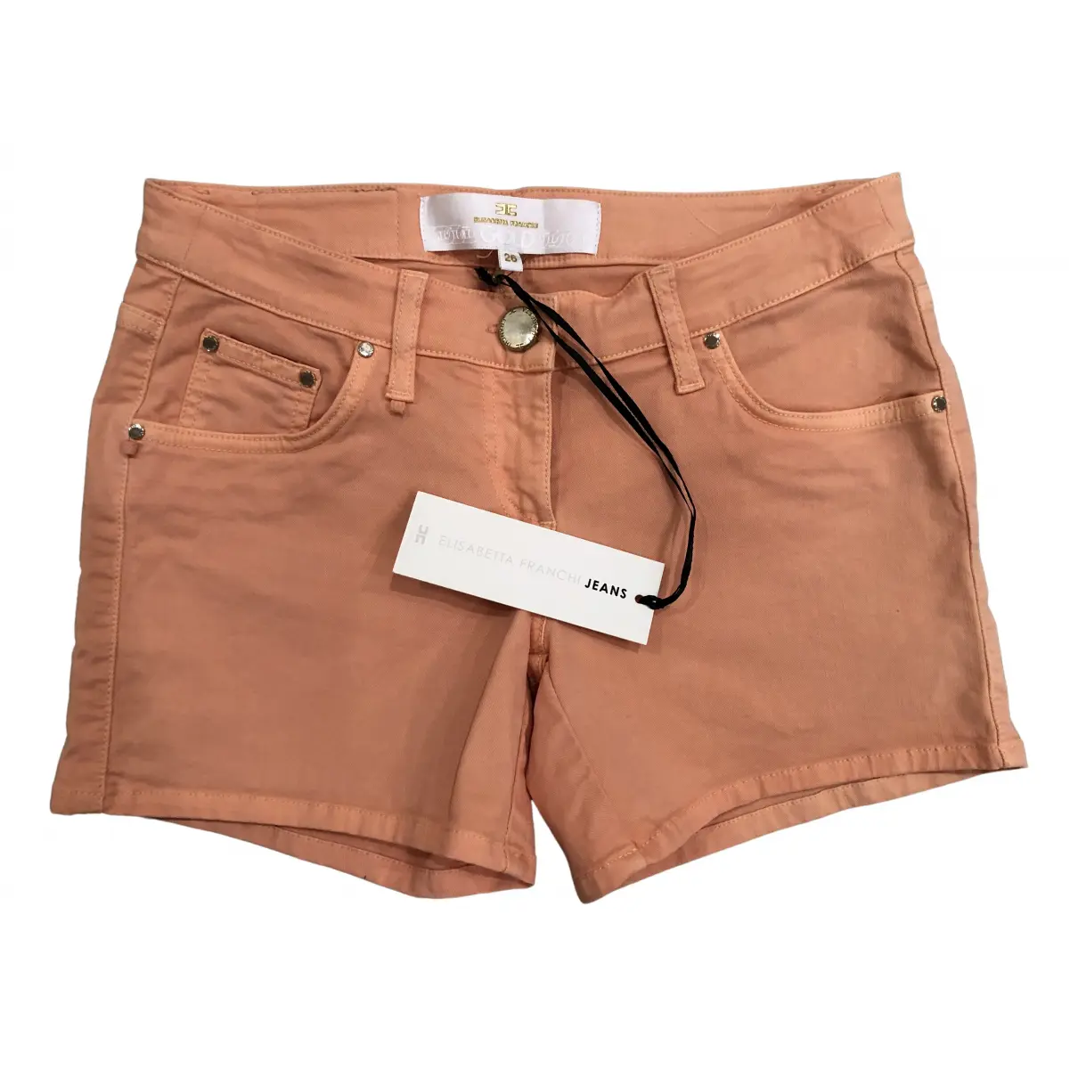 Orange Cotton - elasthane Shorts Elisabetta Franchi