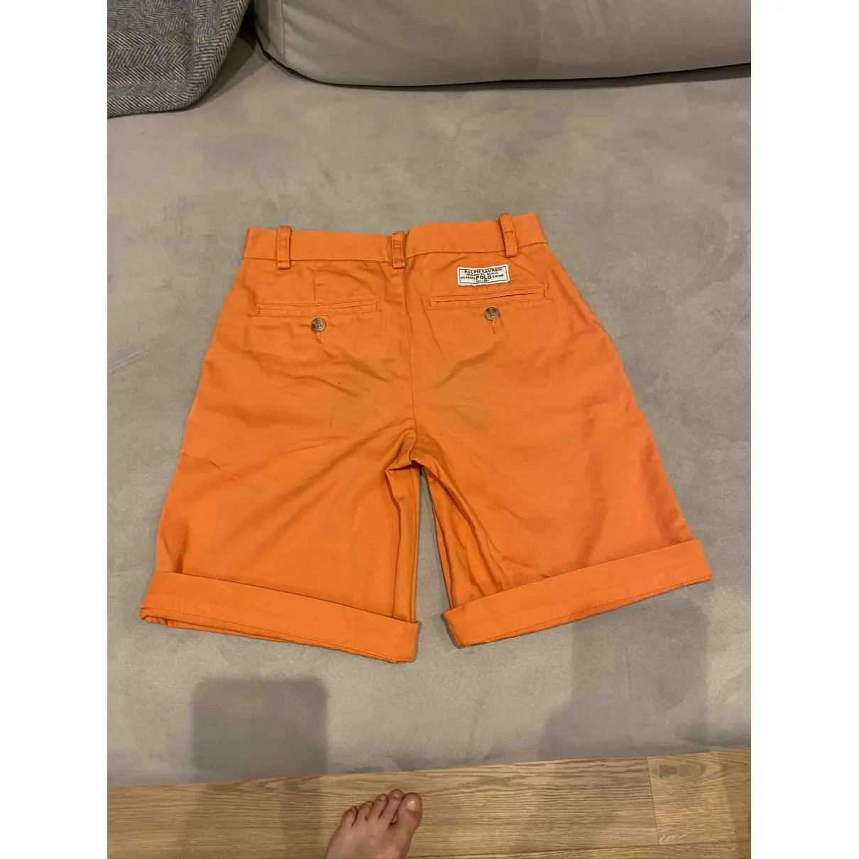 Orange Cotton Shorts Polo Ralph Lauren