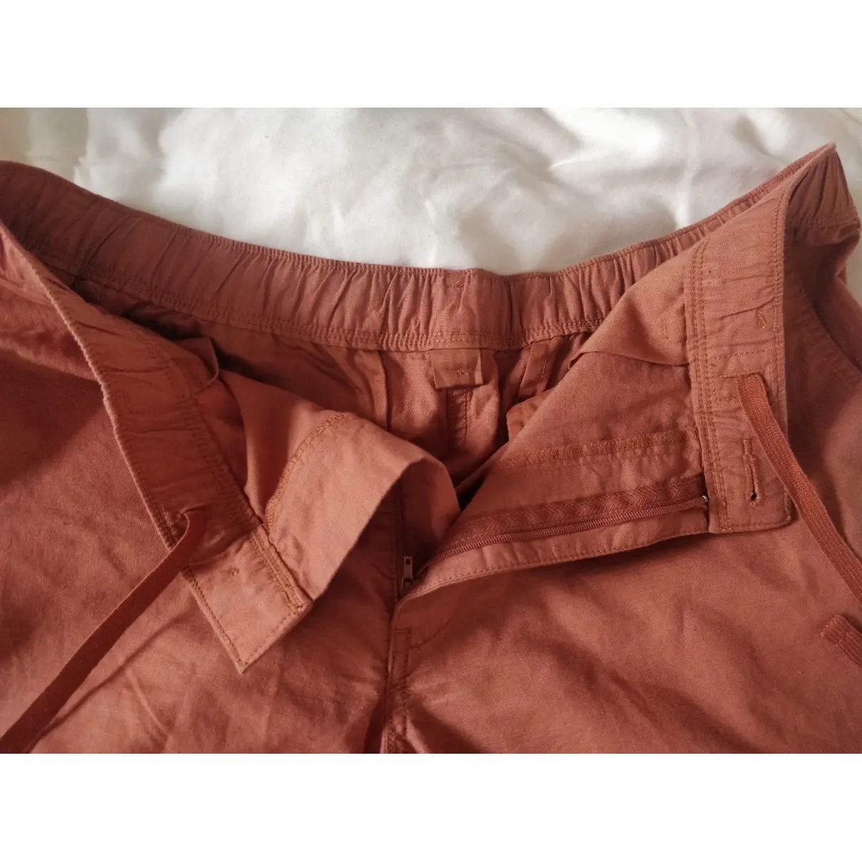 Orange Cotton Shorts Uniqlo
