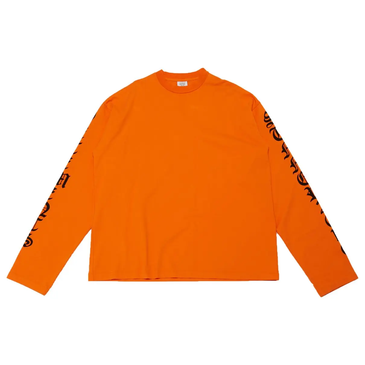 Orange Cotton Top Vetements