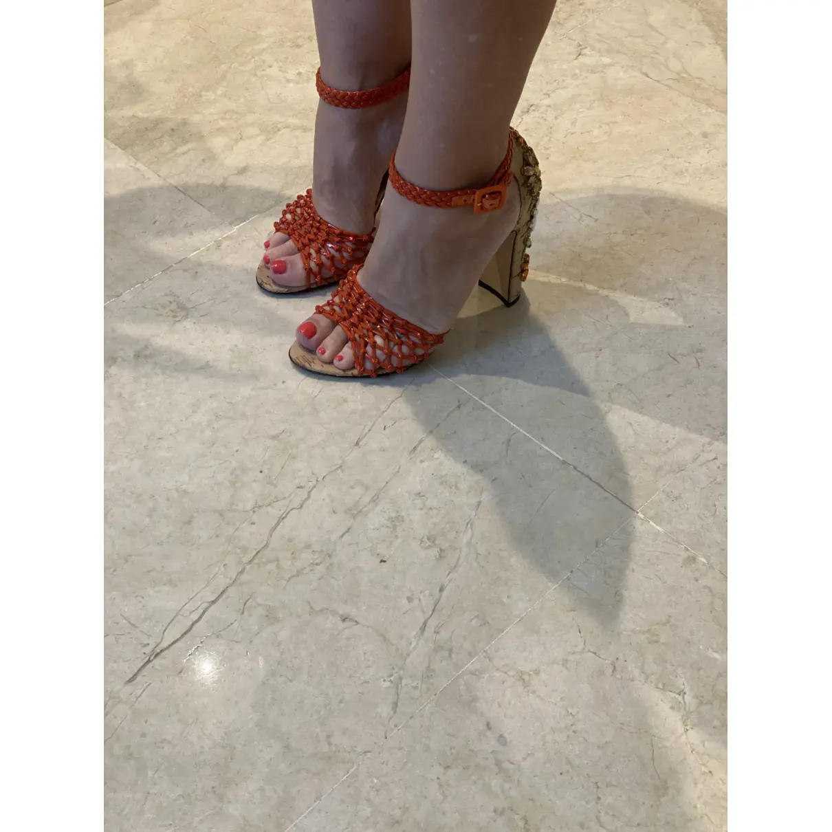 Glitter sandals Dolce & Gabbana