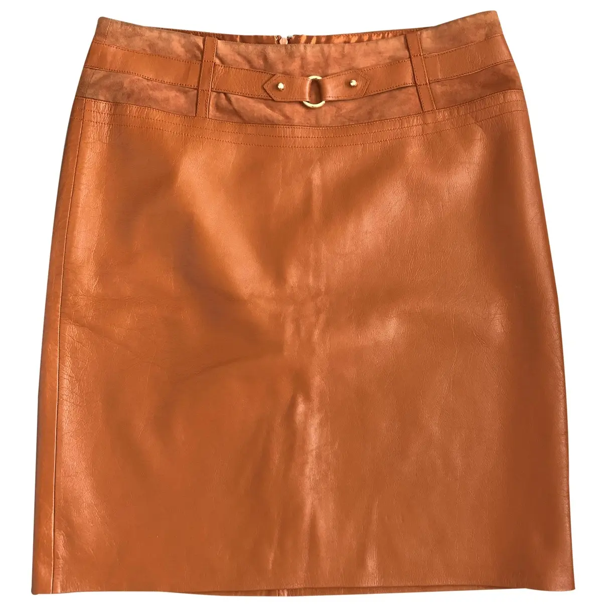 Leather mid-length skirt Bcbg Max Azria