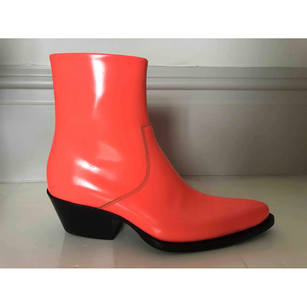 Calvin Klein 205W39NYC Leather cowboy boots for sale