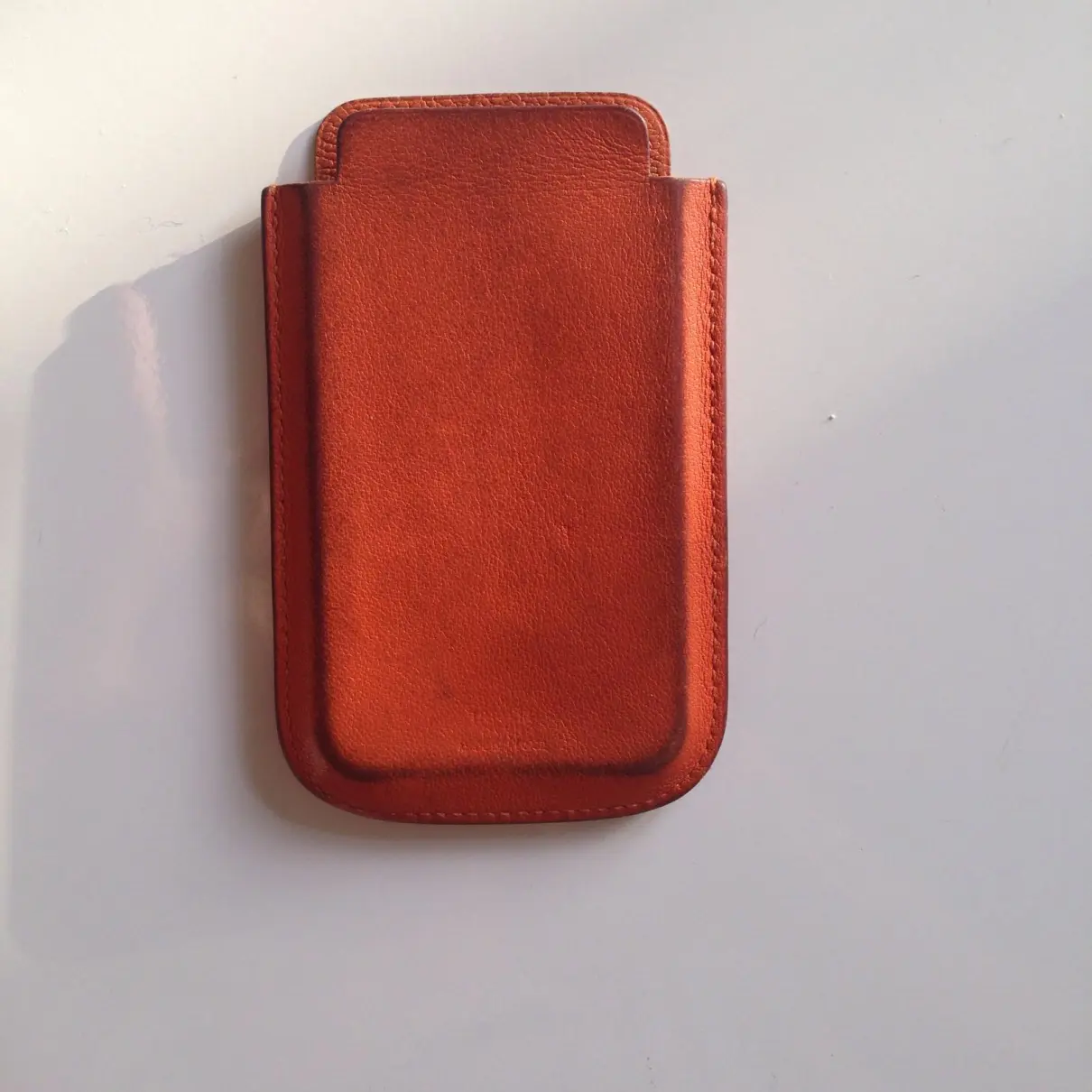 Hermès Orange Leather Purse for sale
