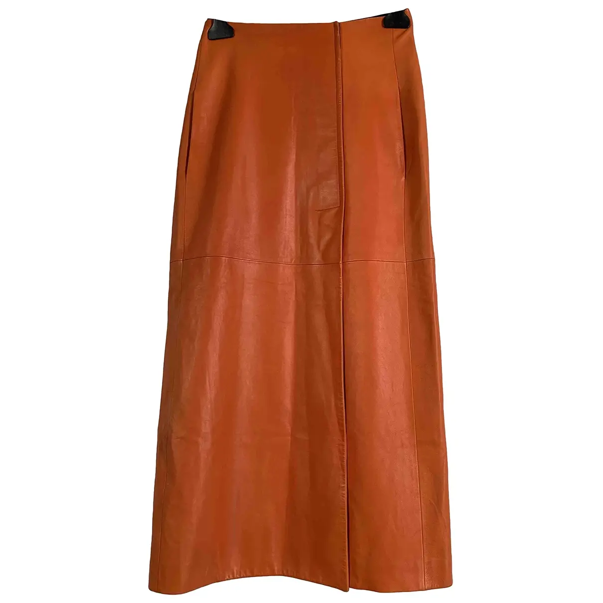 Leather mid-length skirt Lanvin