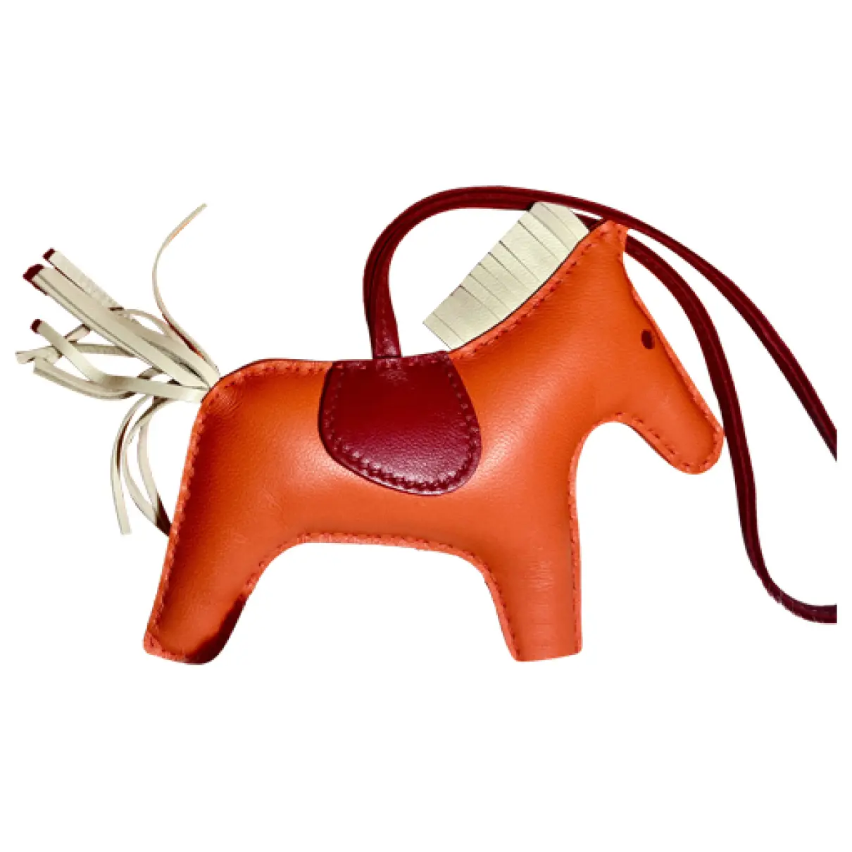 Rodeo leather bag charm