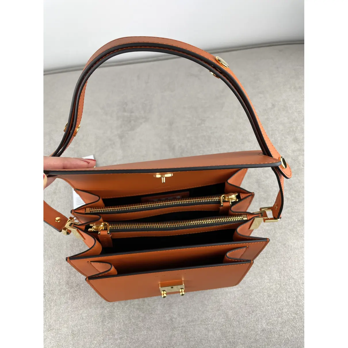 Trunk leather handbag Marni