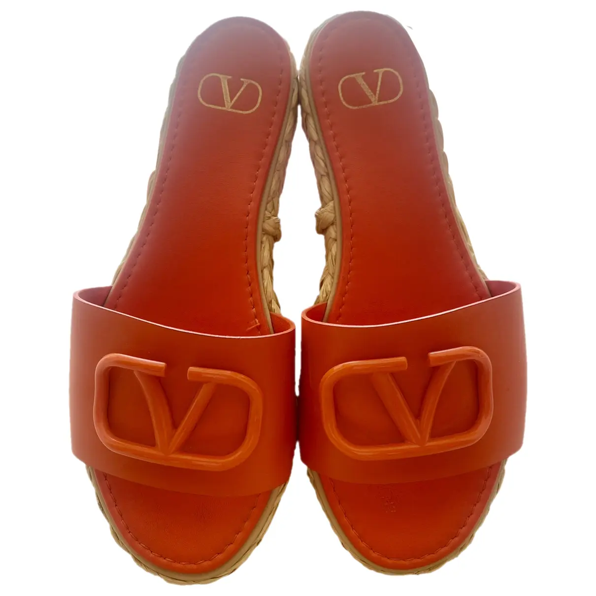 VLogo leather espadrilles