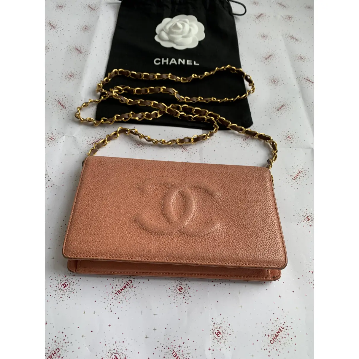 Wallet On Chain Double C leather crossbody bag Chanel