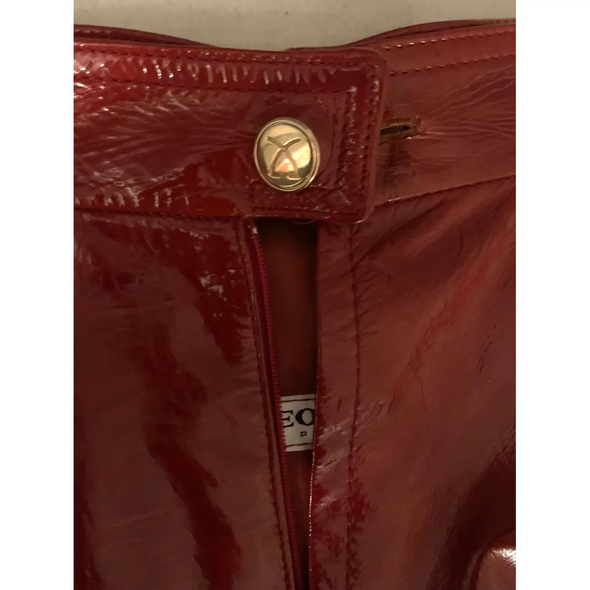 Patent leather mid-length skirt Leonard