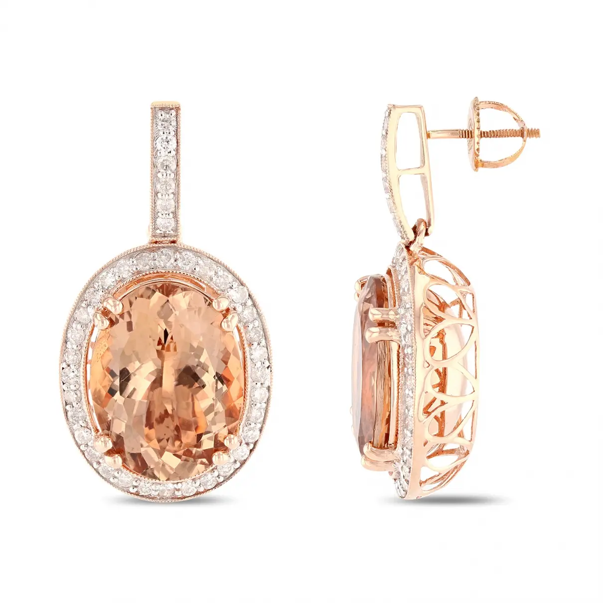 Orianne Pink gold earrings for sale