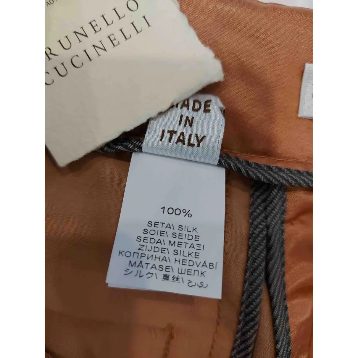 Silk straight pants Brunello Cucinelli
