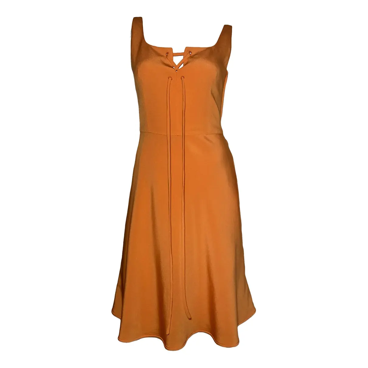 Silk mid-length dress Claude Montana - Vintage