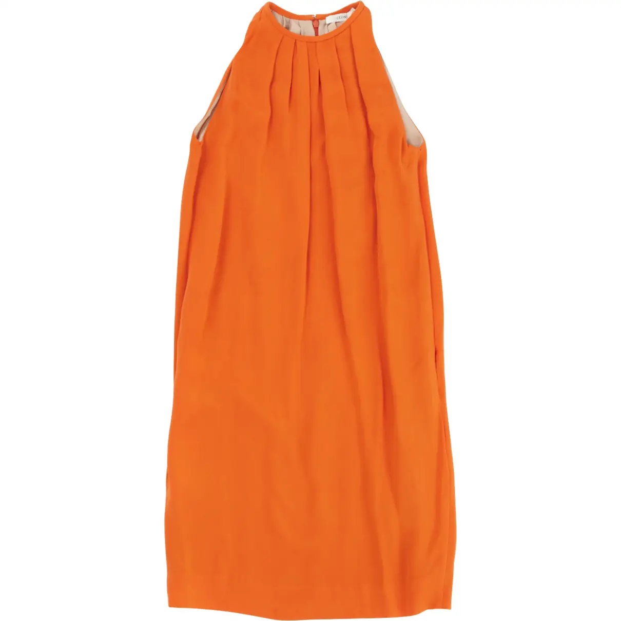Orange Silk Dress Celine