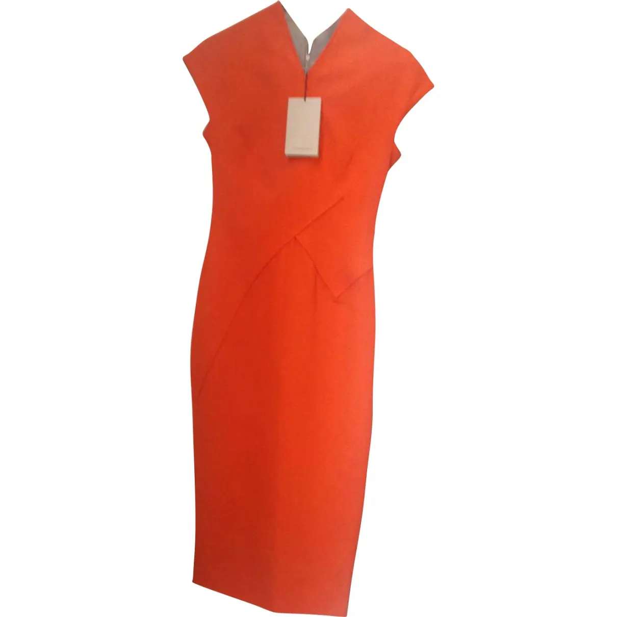 Orange Silk Dress Victoria Beckham