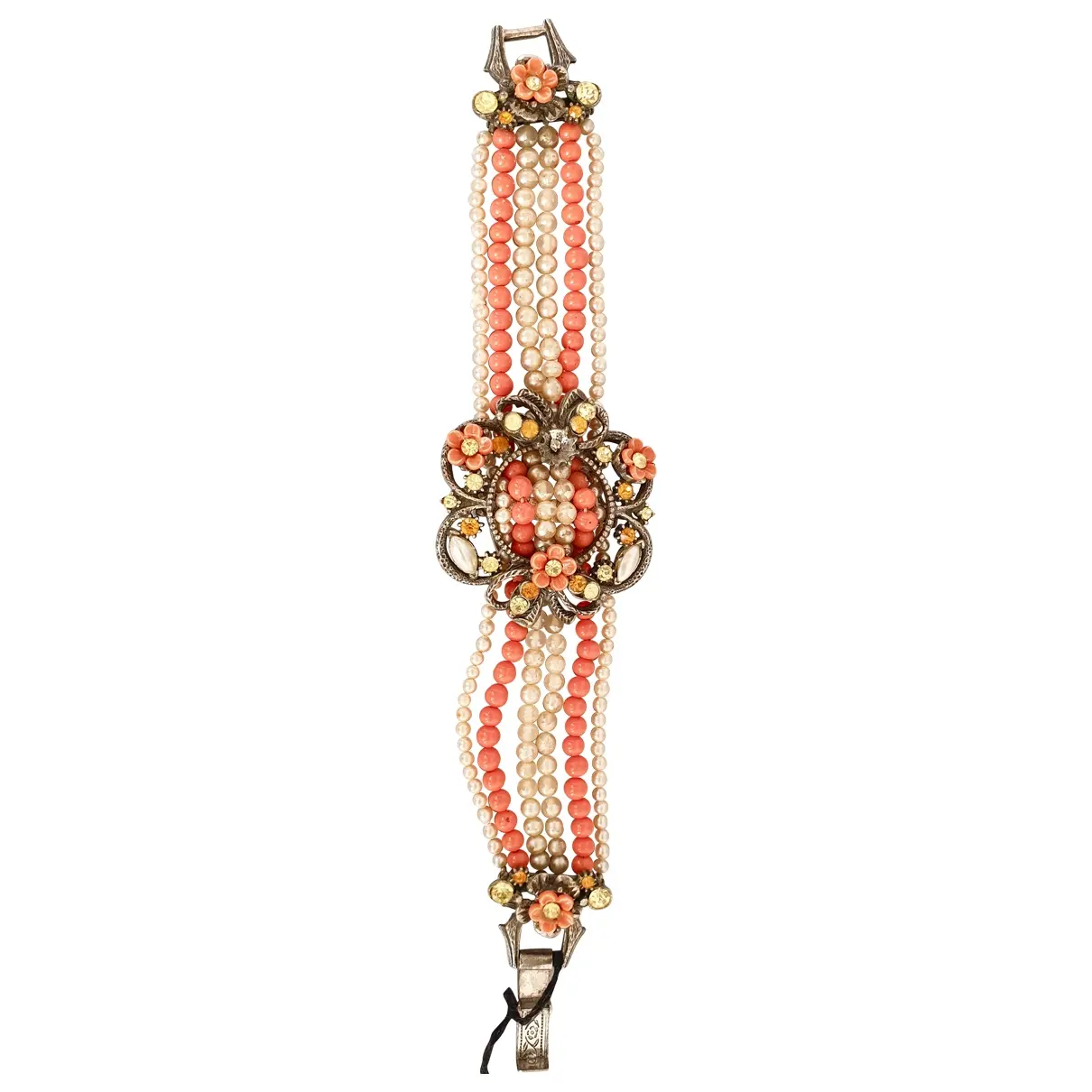 Orange Silver Plated Bracelet Fiorenza - Vintage