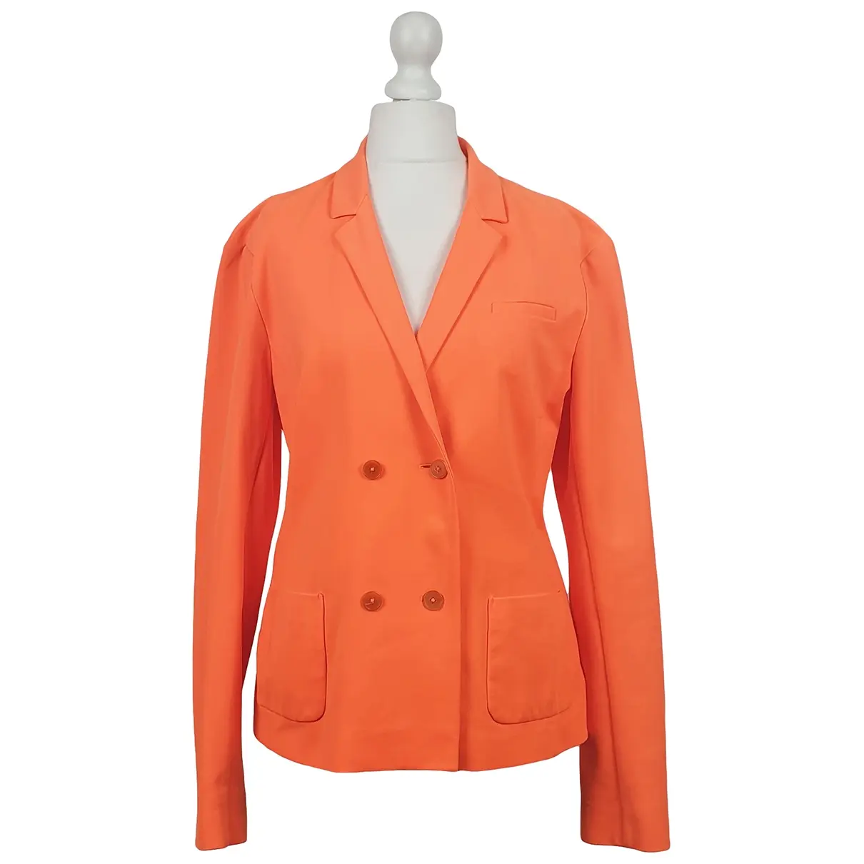 Orange Synthetic Jacket Jil Sander